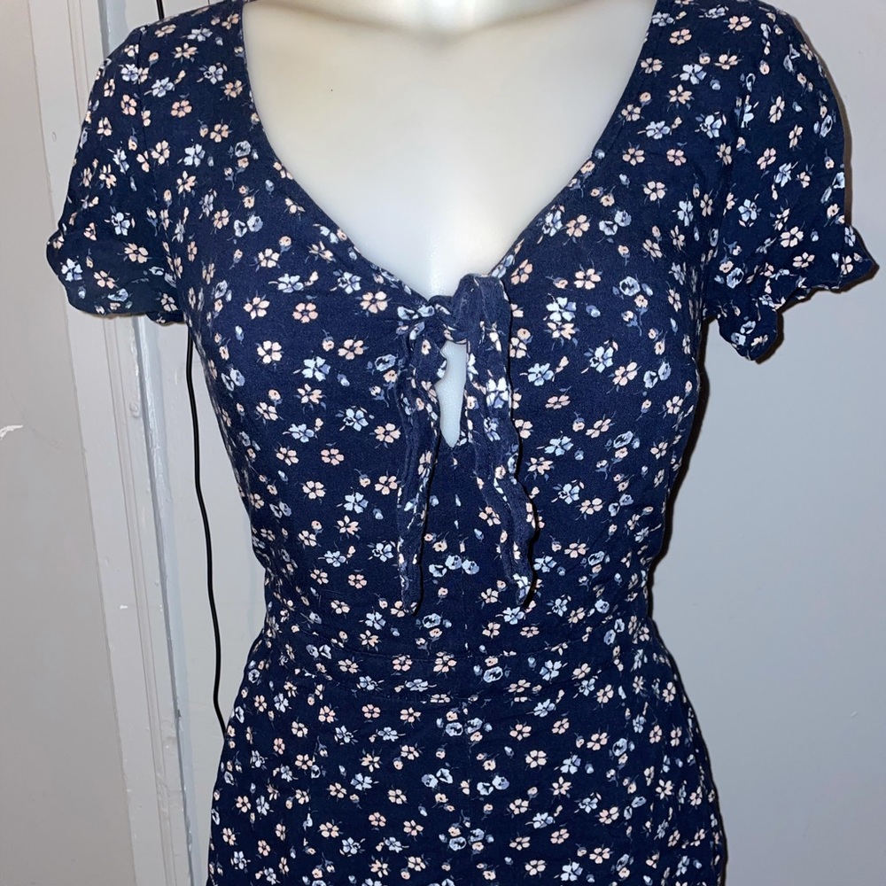 Floral navy blue romper from Hollister